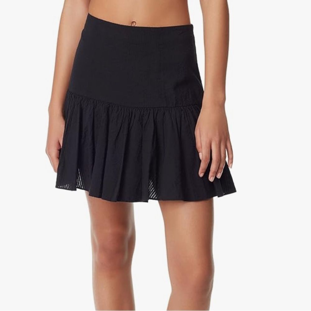 CIRCUS NY LADIES CHELSEA BACK ZIP FLARE MINI SKIRT HIGH WAIST BELL BOTTOM NWT